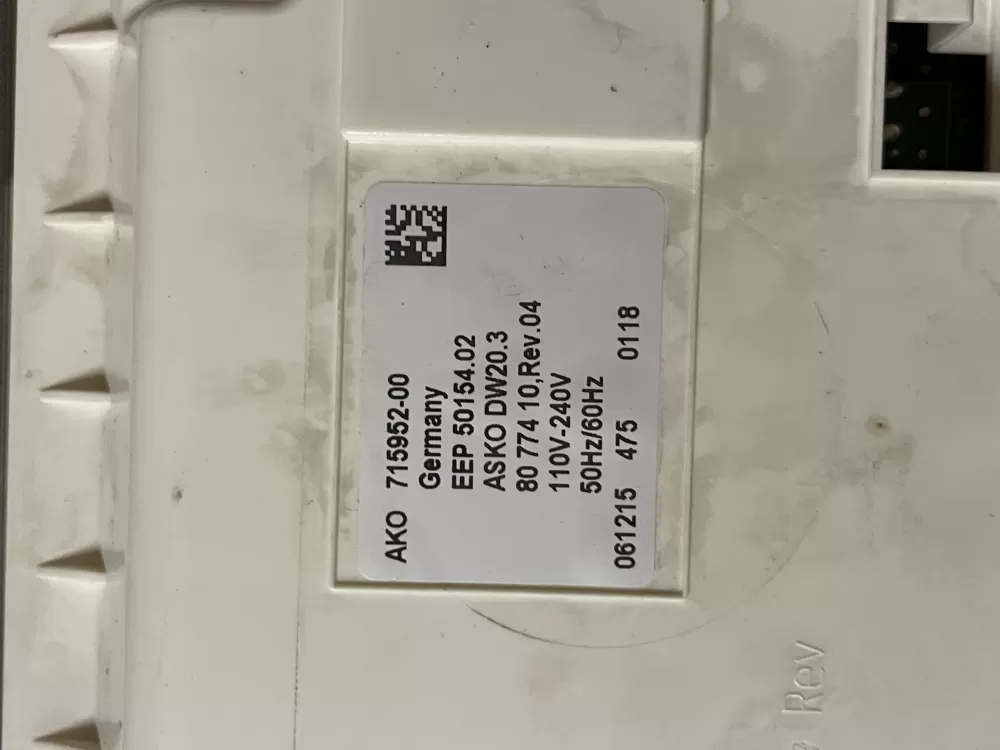 OEM Asko Viking Dishwasher DW20.3 main control board 445820  AZ48623 | Wm1789