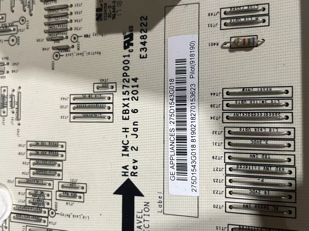GE 275D1543G018 Washer Control Board AZ62505 | Wmv560