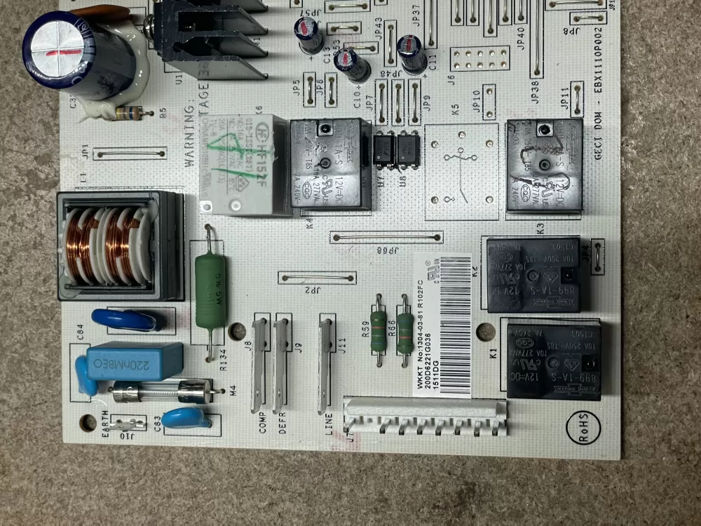 GE EBX1110P002 200D6221G036 Refrigerator Control Board AZ23477 | KM1321