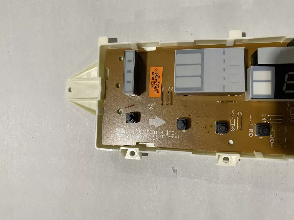 LG EBR75439402 Dryer UI Control Board PCB Assembly WAZ181955 | BK659