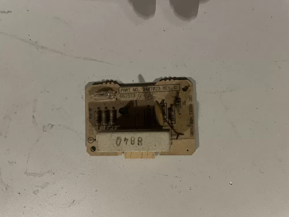 Whirlpool  KitchenAid  Kenmore 3407023 661513 N00150001 Dryer Control Board