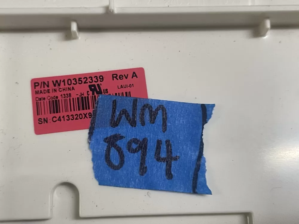 Whirlpool W10352339 Washer Control AZ103656 | Wm894