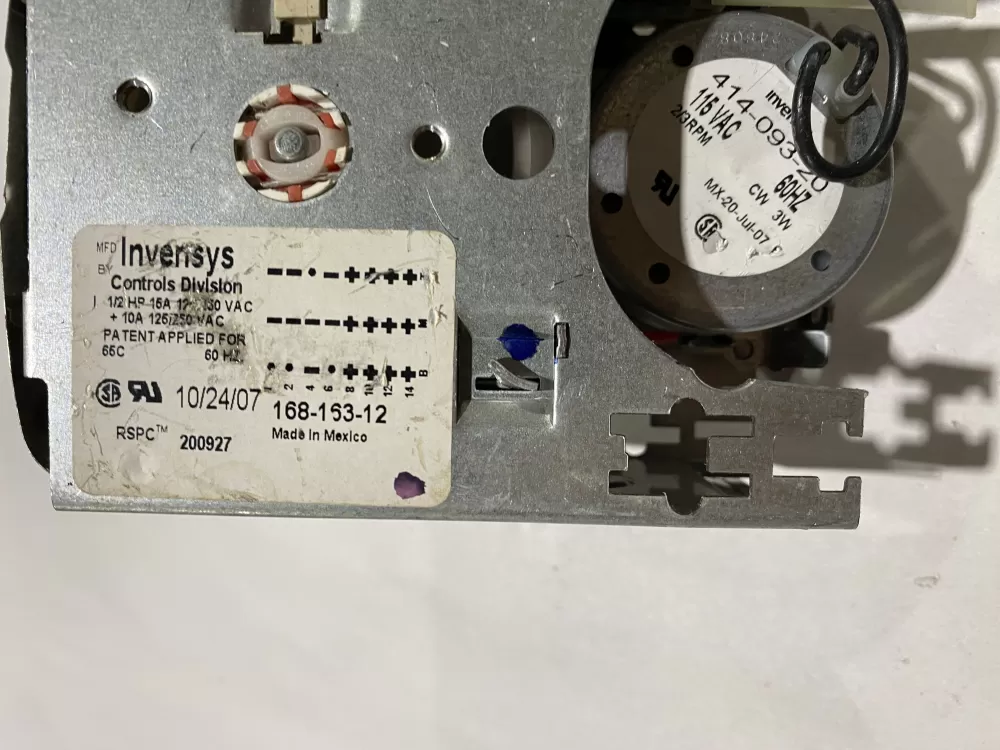 SpeedQueen 168-163-12 200927 200927P Washer Timer AZ160417 | BK1859