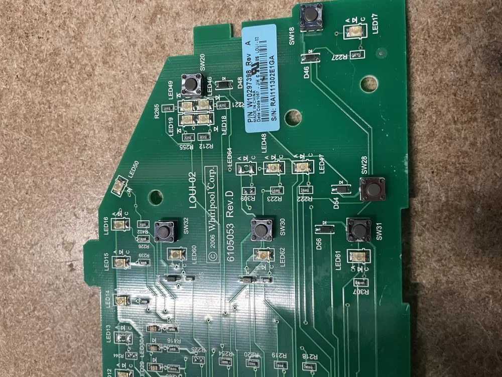 Whirlpool WPW10297398 PS11752325 Washer Control Board AZ6599 | KM1586