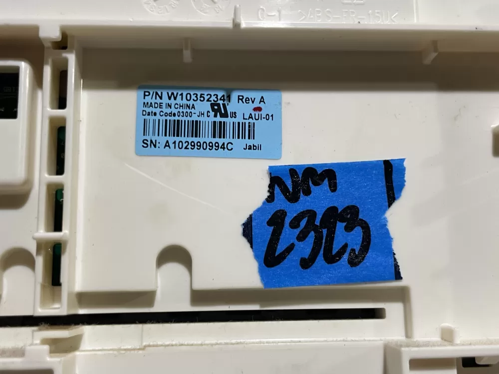 Whirlpool W10352341 Dryer Control Board AZ141298 | Wm2323