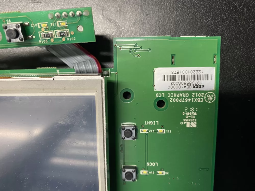 GE 197D8560G003 Refrigerator UI Display LCD Control