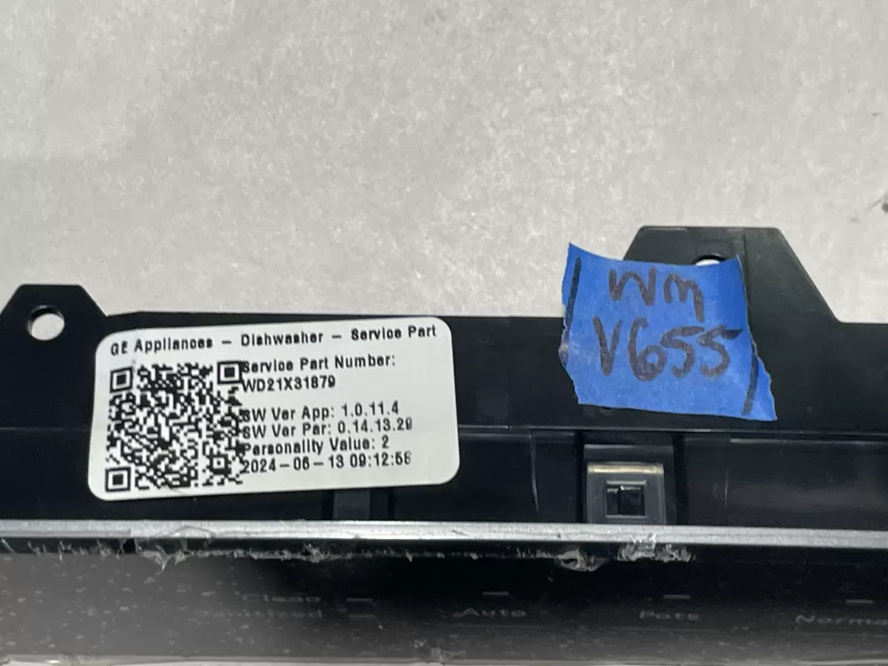 GE WD21X31879 Dishwasher Cafe Control Board AZ111507 | Wmv655