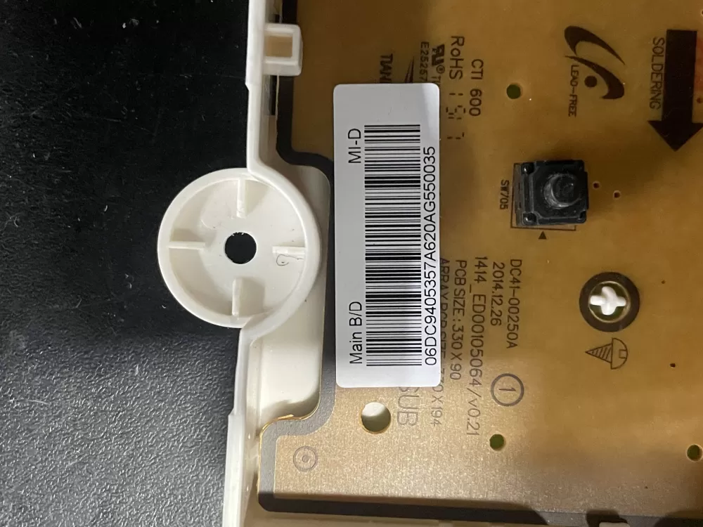 Samsung DC94 05357A Dryer Control Board AZ24385 | WMV307