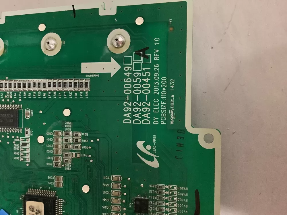 Samsung DA92 00649A Refrigerator Control Board Dispenser AZ208499 | ZC137