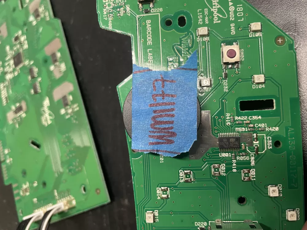 Whirlpool 286733501679 Washer User Interace Control Board AZ12792 | 1177