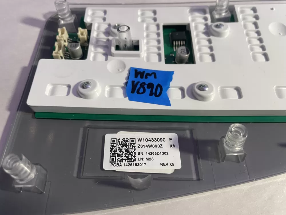Whirlpool W10433090 W10750481 W10814583 Washer Control Panel AZ196952 | Wmv890
