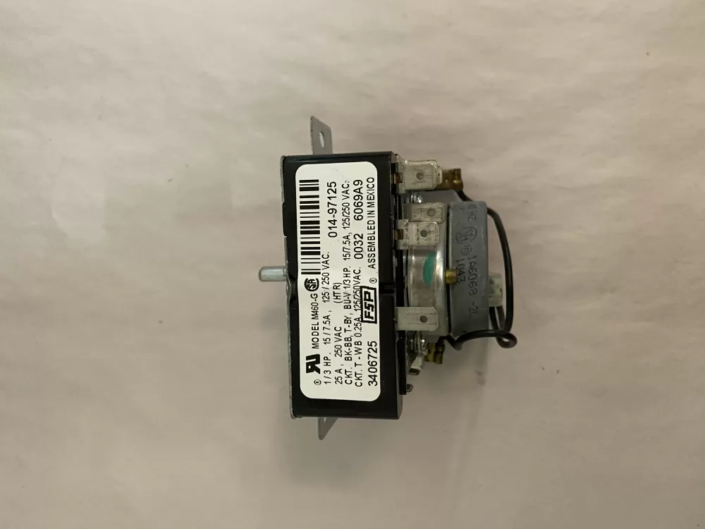 Whirlpool  Maytag  Amana  Crosley WP3406725  AP6008573  3406725  529121  PS11741713 Dryer Timer