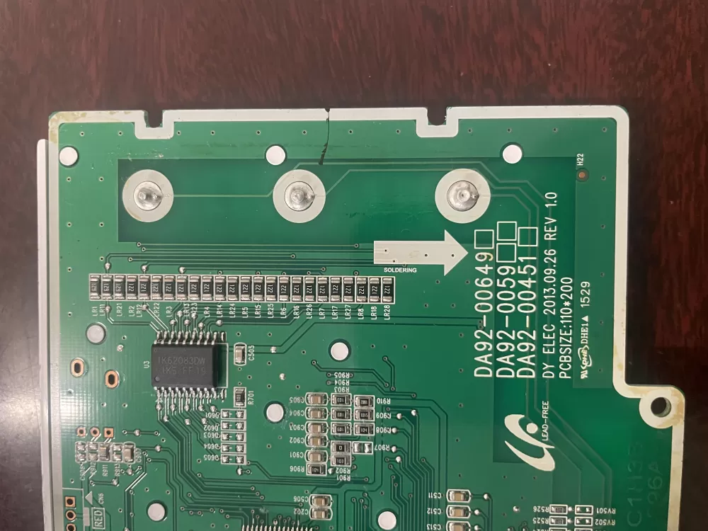 Samsung DA92 00649A Refrigerator Control Board Dispenser AZ47581 | KM1623