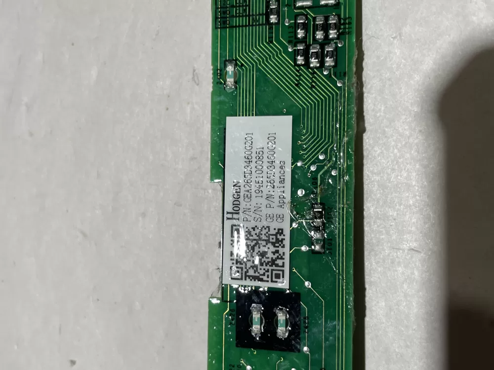 GE 265D3460G201 Dishwasher UI Control Board AZ134705 | Wmv219