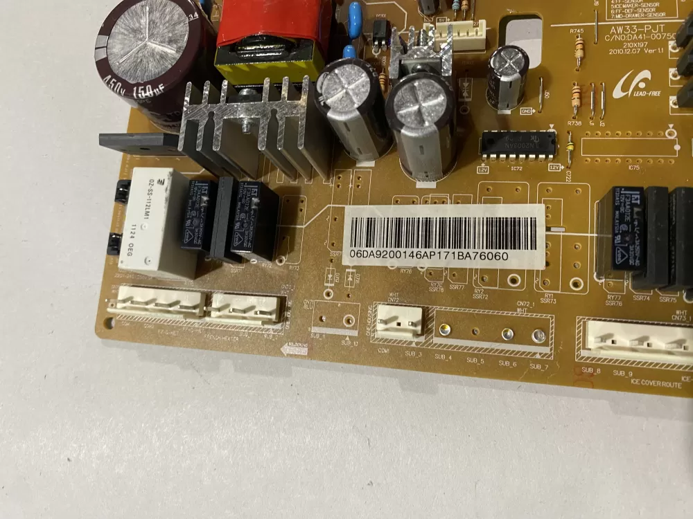 Samsung DA92 00146A Refrigerator Control Board AZ146288 | BK2454