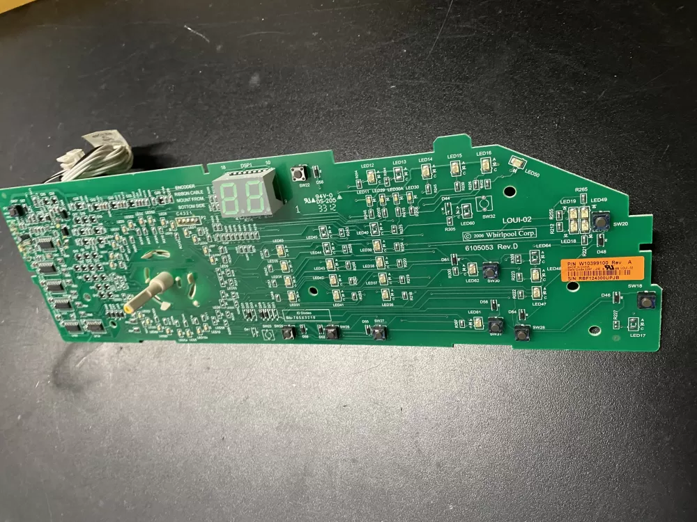 Whirlpool W10399100 W10296457 Washer Control Board