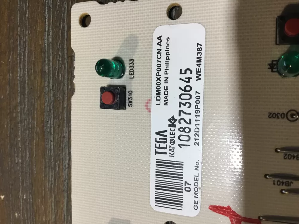 GE 212D1119P007 WE4M387 Dryer Control Board AZ51617 | NR1844