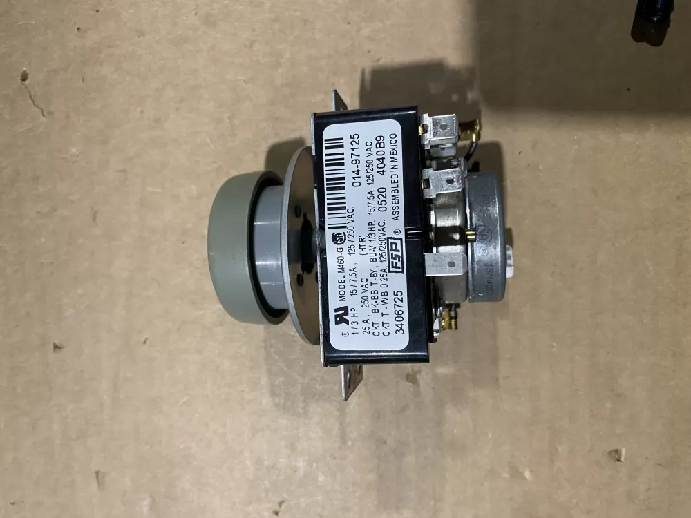 Whirlpool  Maytag  Amana  Crosley WP3406725  AP6008573  3406725  529121  PS11741713 Dryer Timer