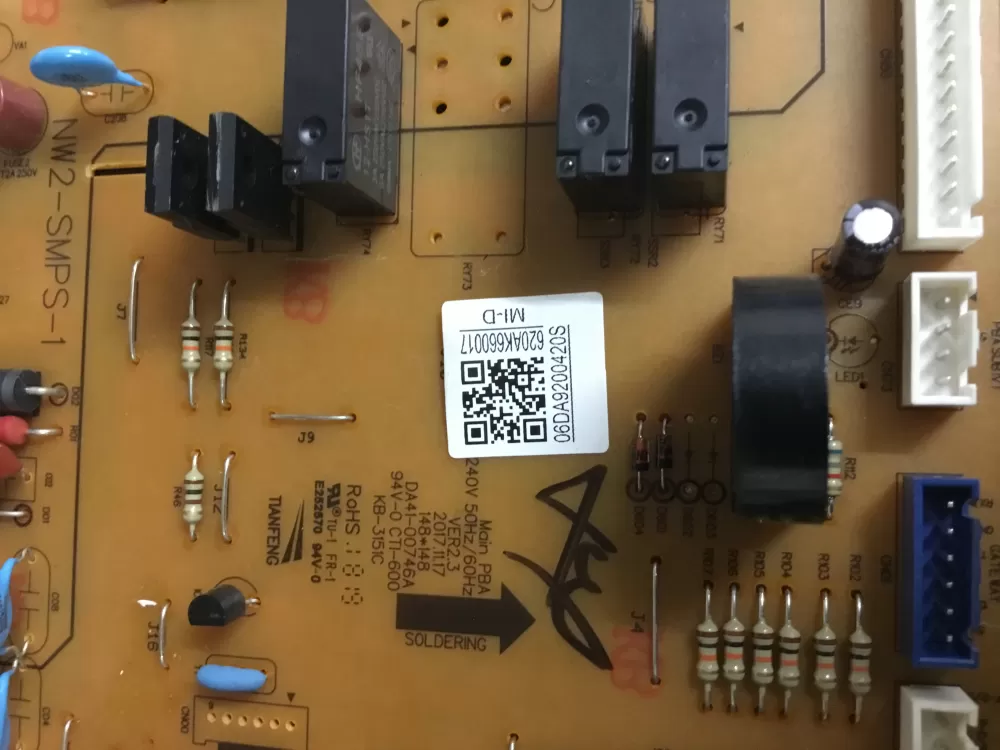 Samsung DA92 00420S Refrigerator Control Board AZ19606 | NR173