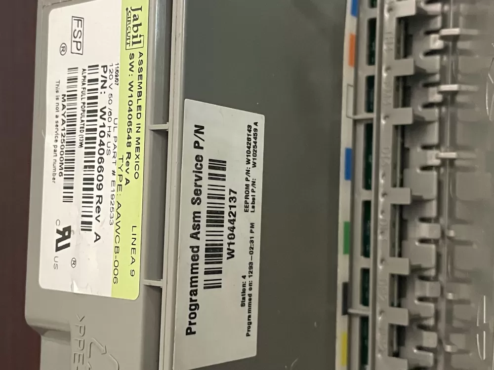 Whirlpool Amana W10406609 Washer Control Board AZ93081 | KMV363