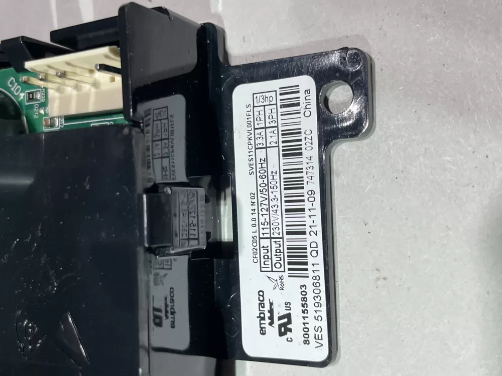 Bosch Refrigerator Inverter Control Board 519306811 AZ146521 | Wm2460