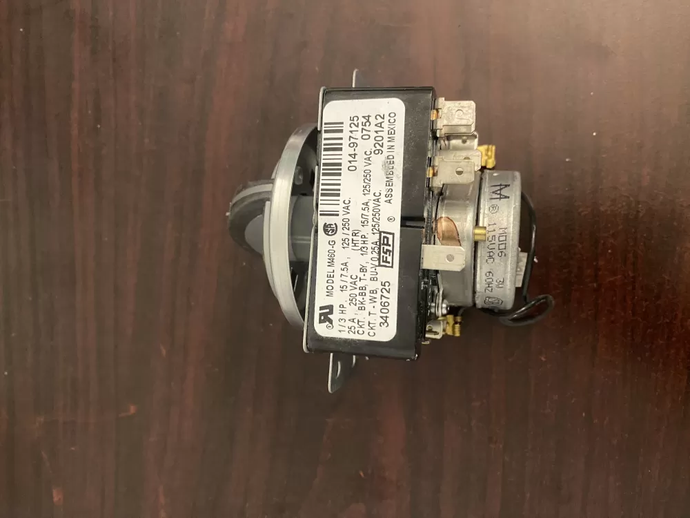 Whirlpool  Maytag  Amana  Crosley WP3406725  AP6008573  3406725  529121  PS11741713 Dryer Timer