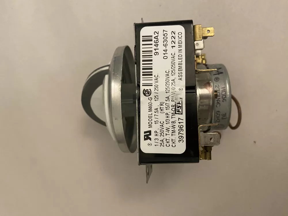 Whirlpool  Kenmore  Maytag  Roper  Amana  Inglis  Admiral WP3979617  AP6009055  3979617  8299782  921240  PS11742197 Dryer Timer