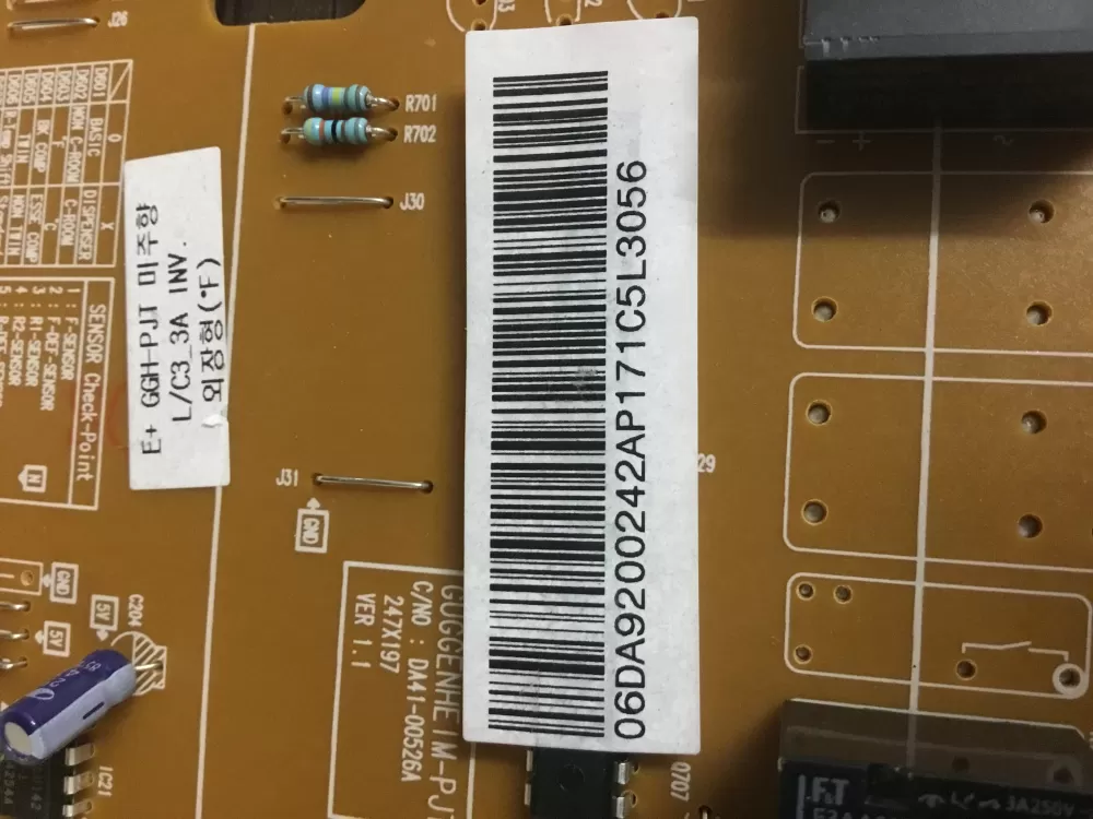 Samsung DA92 00242A Refrigerator Control Board AZ16827 | NR30