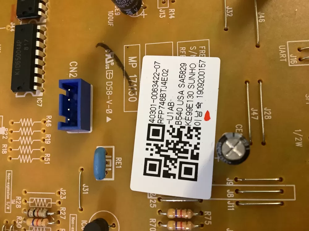 Kenmore 40301 0063422 07 Refrigerator Control Board Main AZ196530 | NR317