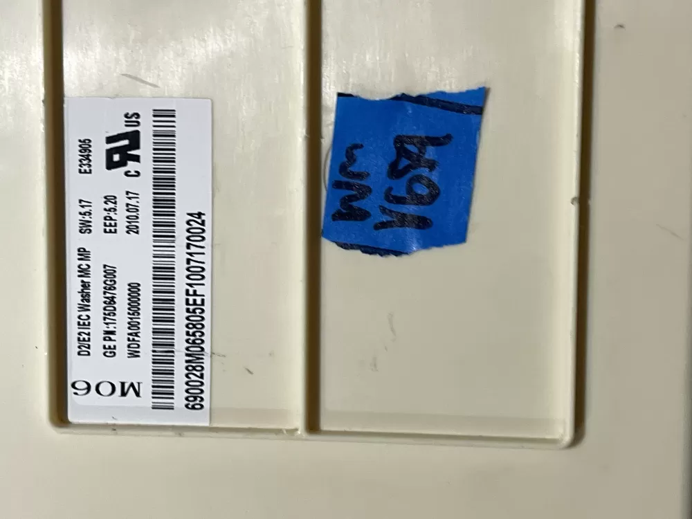 GE 175D6476G007 WH12X10483 AP4981001 Washer Control Board AZ201363 | Wmv659