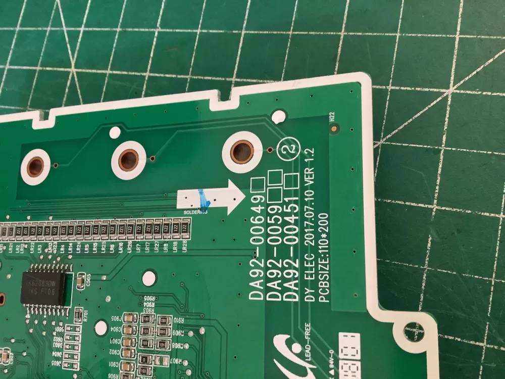 Samsung DA92 00649A Refrigerator Control Board Dispenser AZ185438 | NR2720