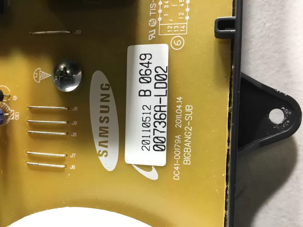 Samsung DC92 00736B DC41 00179A Washer Control Board AZ47577 | NRV448