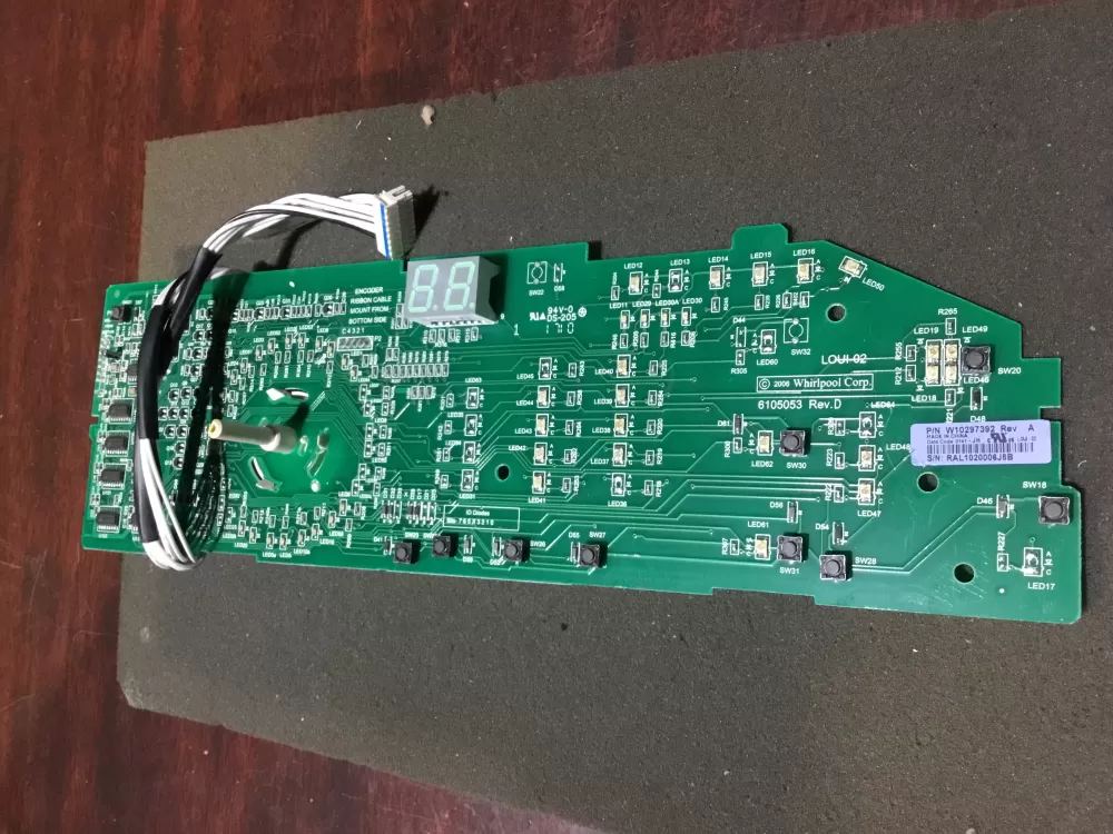 Whirlpool W10297392 WPW10298625 PD00032762 W10298625 4444413 AP6019049 PS11752353 EAP11752353 Dryer Control Board