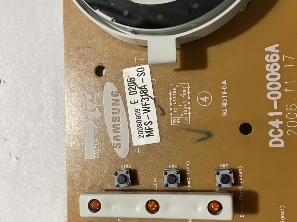 Samsung MFS-DV318A-S0 DC41-00066A Dryer UI Control Board AZ192518 | Wmv863