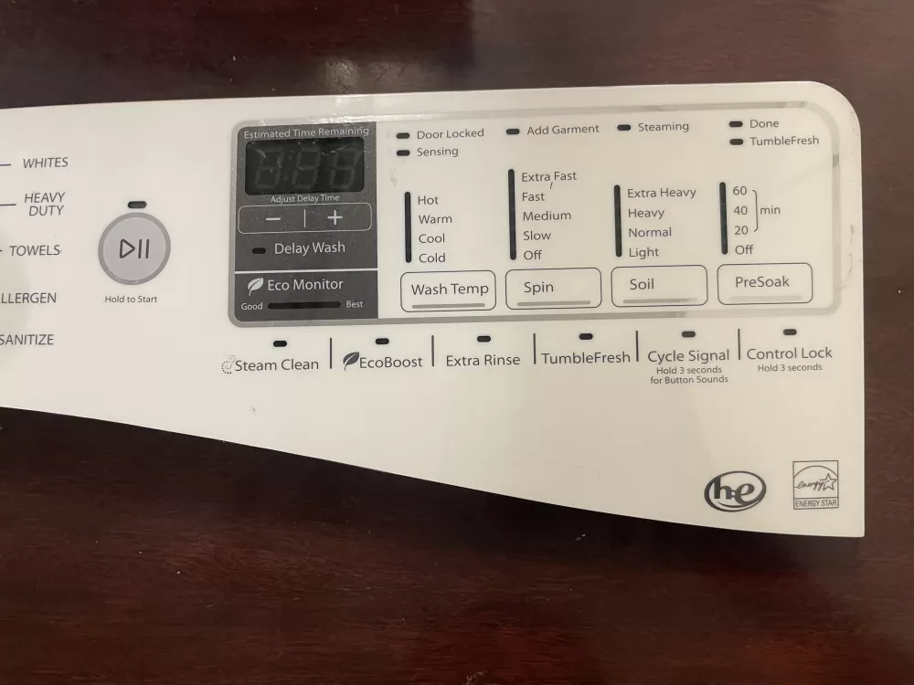 Whirlpool W10630504 Washer Control Board Interface