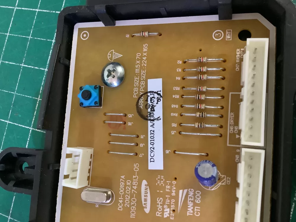 Samsung DC92-01032A Washer Control Board AZ204260 | NR370