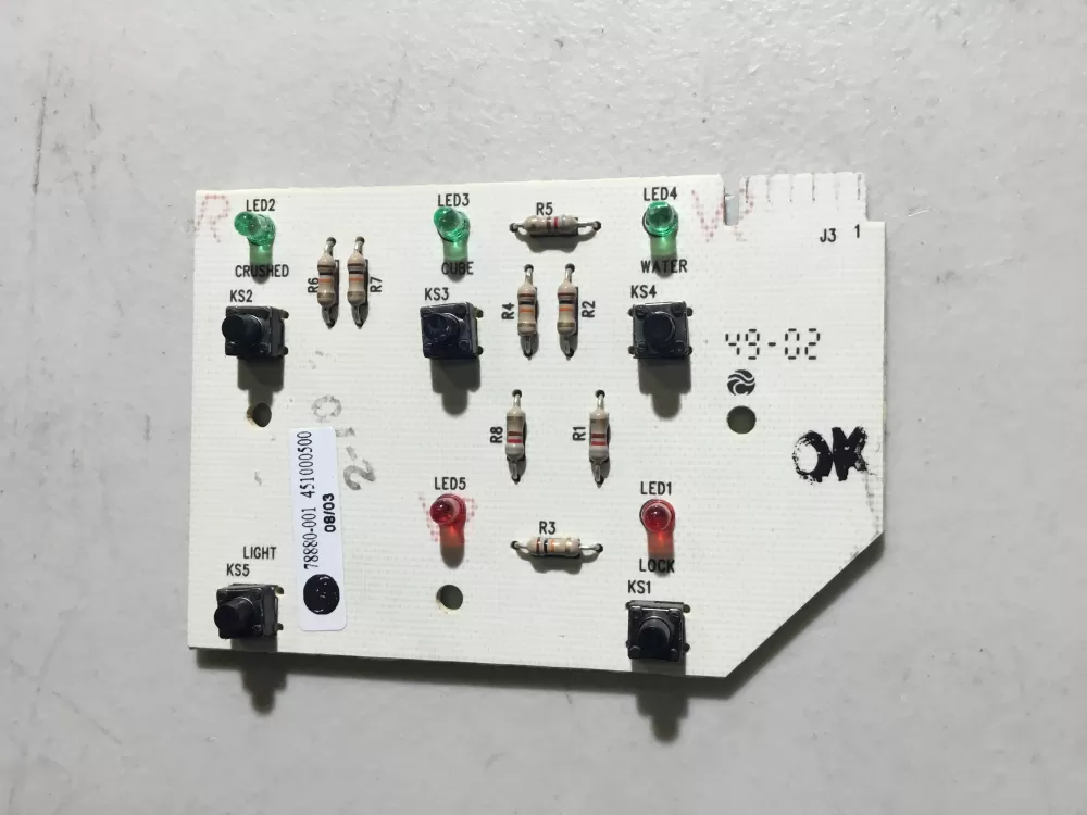 Maytag WP61005277 Refrigerator Dispenser Control Board Switch AZ38090 | NR2