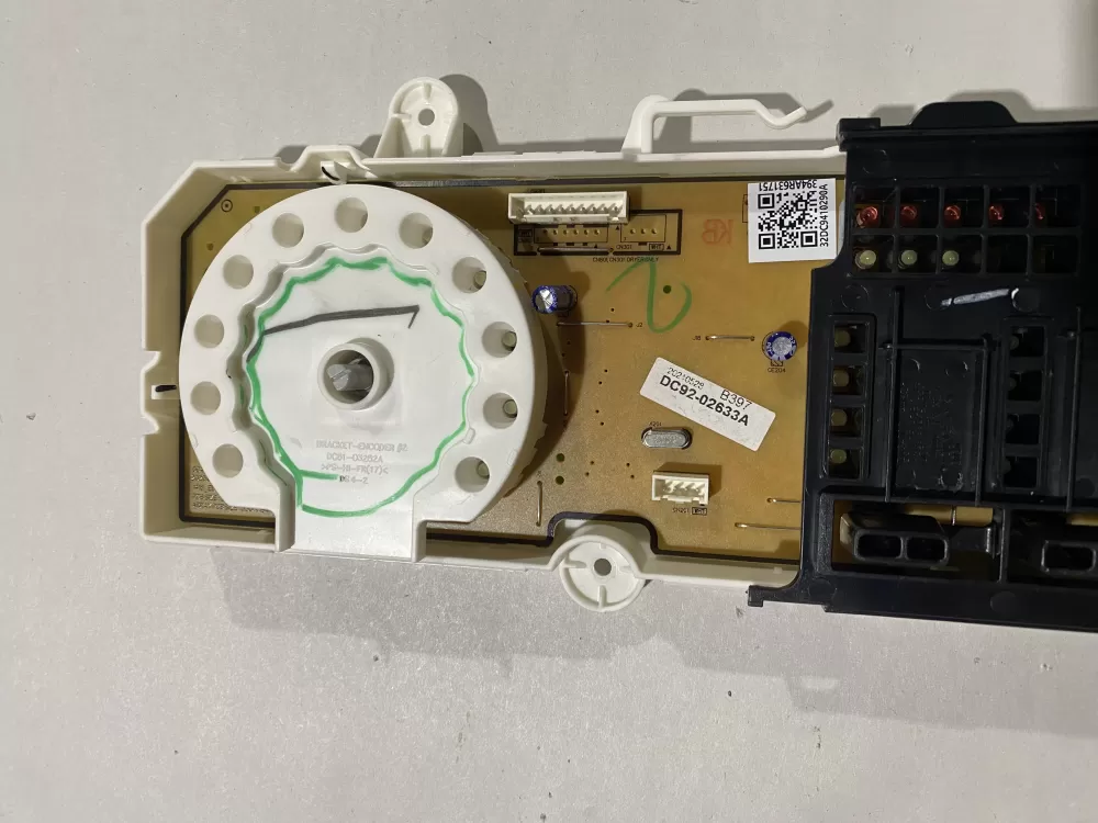Samsung DC92 02633A Dryer Control Board Display AZ140932 | BKV747