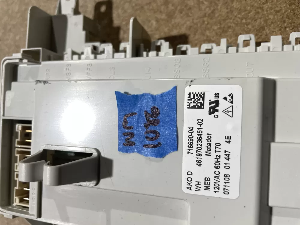 Whirlpool Kenmore 716690 07 Washer Control Board W10156258  AZ75715 | Wm1086