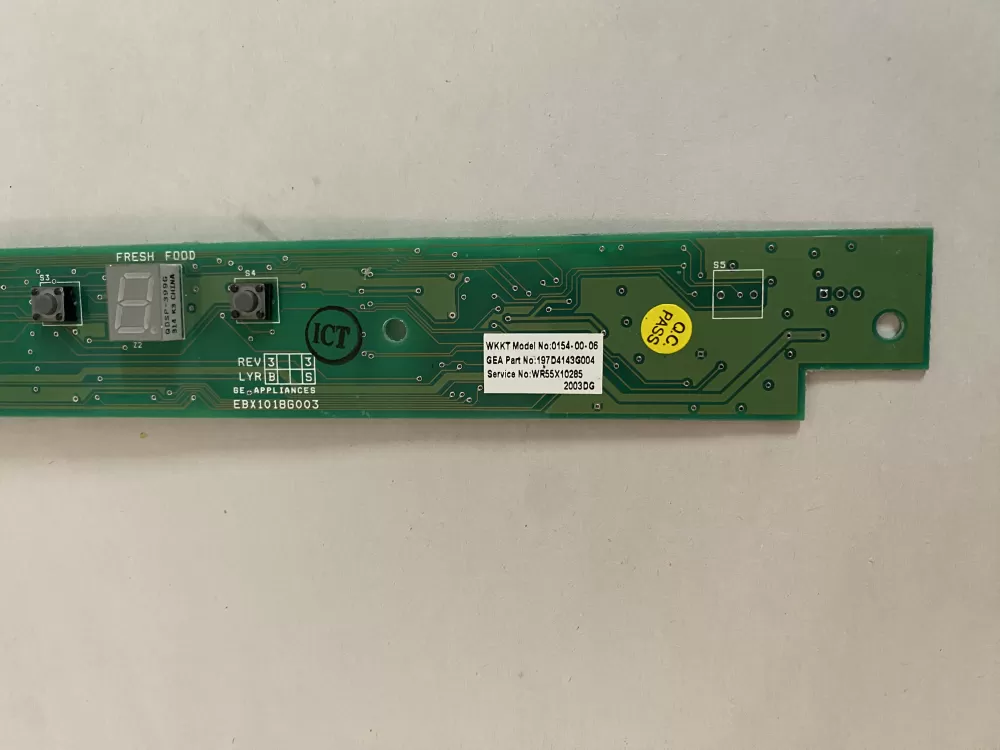 GE Refrigerator User Interface Board Dispenser wr55x10285 AZ200975 | BK2566