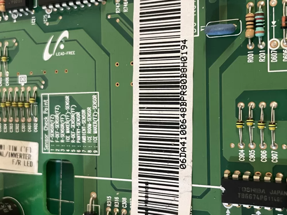 Samsung DA41-00648B DA4100648B Refrigerator Control Board AZ200864 | Wm860