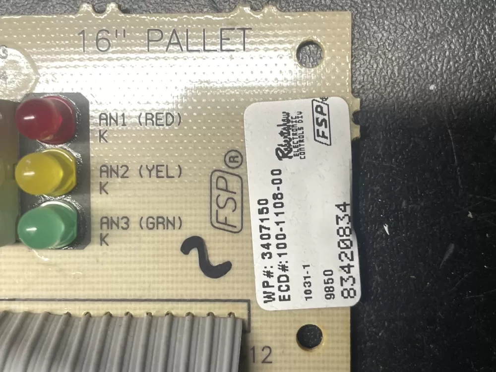 Whirlpool  Maytag 3407150  AP3129602  3407138  529287  AH346933  EA346933  PS346933 Dryer Control Board