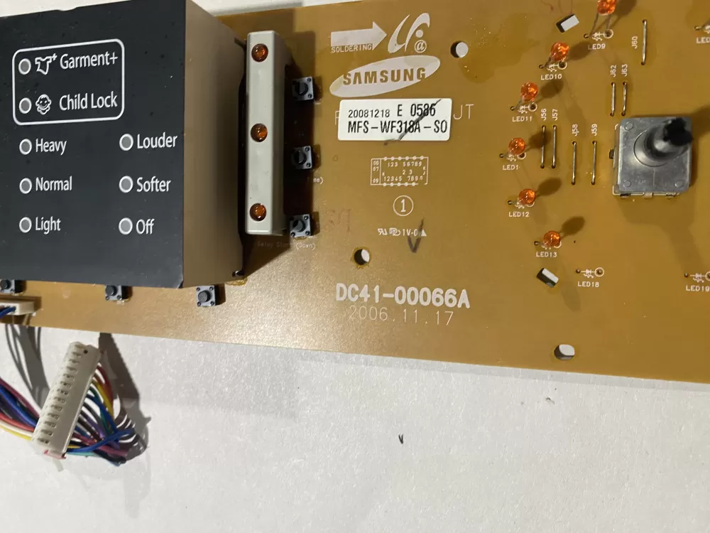 Samsung Washer Control Board | MFS-WF318A-S0 AZ157331 | BKV801