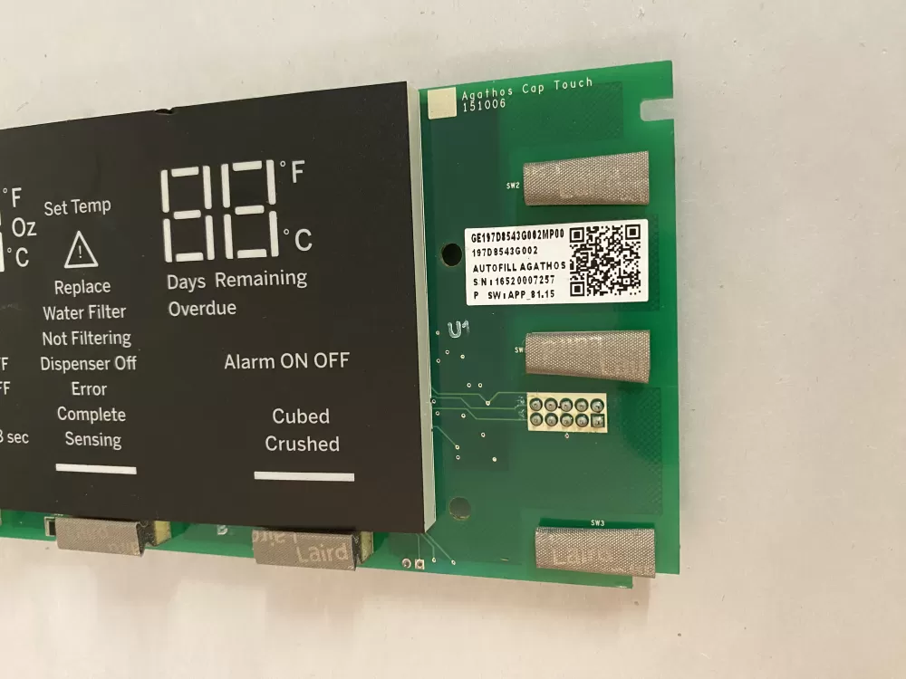 GE 200D5948P011 Refrigerator Display UI Control Board AZ199485 | BK2787