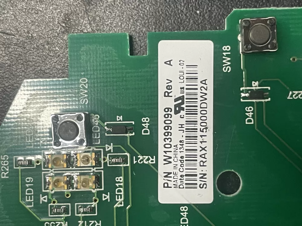 Whirlpool W10399099 Washer Control Board AZ19391 | WM1044