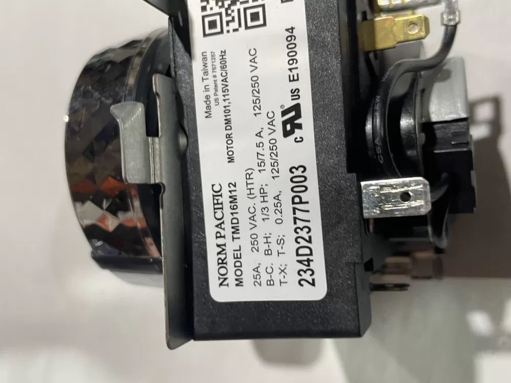 GE TMD16M12 234D2377P003 Dryer Timer AZ185624 | Wm386