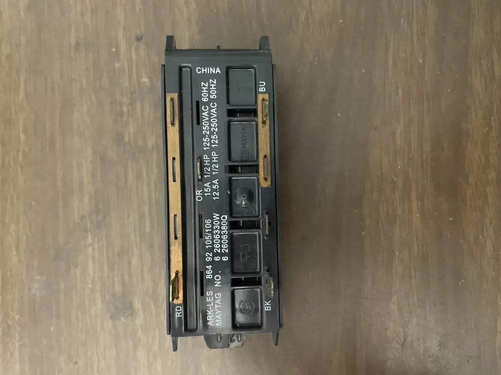 Maytag 6 2606330W Washer Push Button Selector Switch AZ99176 | KM349