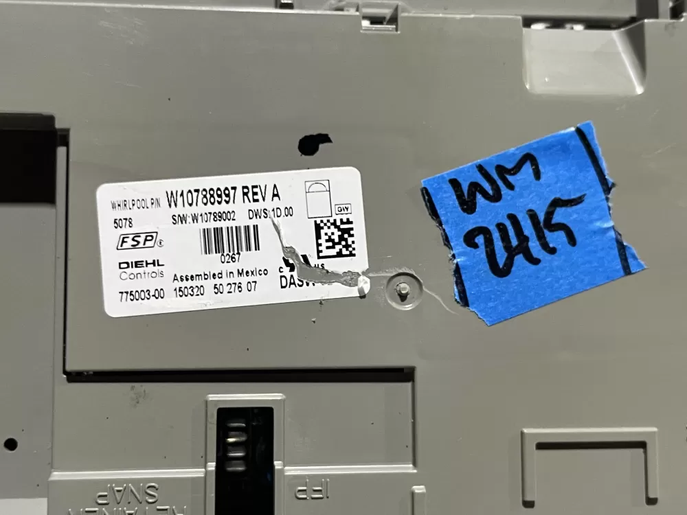KitchenAid AP6003893 W10732586 W10788997 Dishwasher Control AZ143669 | Wm2415