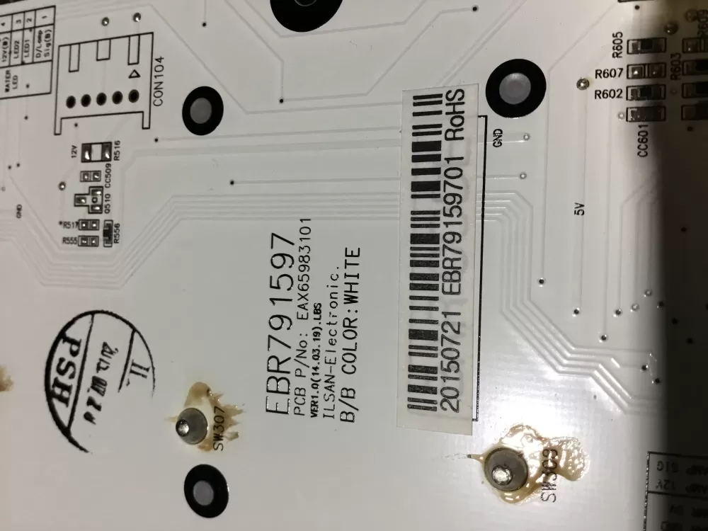 LG EBR79159701 Refrigerator Control Board Dispenser AZ76874 | NR2076