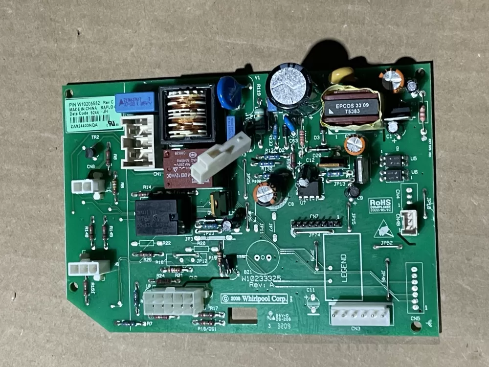 Whirlpool  KitchenAid  Kenmore  Jenn-Air AP6019378 W10205552 W10268635 W10317076 WPW10317076 PS11752684 Refrigerator Control Board